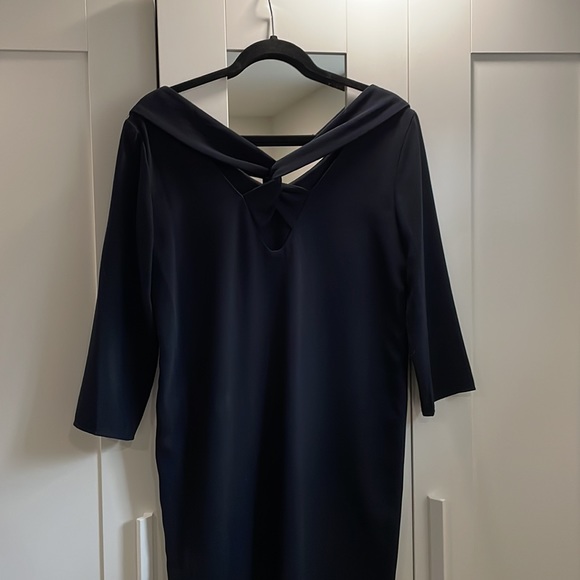 Mango navy shift dress - Picture 3 of 4